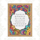 Quadro Moldura Dourada Namastê Benção 24x18cm Acabamento:com