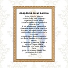 Quadro Moldura Dourada Oração Salve Rainha 33x24cm Acabamento