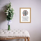 Quadro Moldura Dourada Oração São Bento 45x34cm Acabamento:co