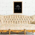 Quadro Moldura Dourada Ore Espere Confie 24x18cm Acabamento:c