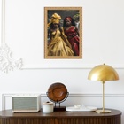 Quadro Moldura Dourada Oxum E Iansã 45x34cm Acabamento:com Ac