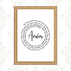 Quadro Moldura Dourada Pai Nosso Espiral 33x24cm Acabamento:c