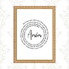 Quadro Moldura Dourada Pai Nosso Espiral 45x34cm Acabamento:c