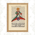 Quadro Moldura Dourada Pequeno Príncipe Vintage Frase 45x34cm