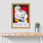 Quadro Moldura Dourada Picasso 1932 33x24cm Acabamento:com Ac