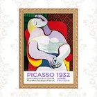 Quadro Moldura Dourada Picasso 1932 45x34cm Acabamento:com Vi
