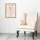 Quadro Moldura Dourada Picasso - Pinguim 33x24cm Acabamento:c