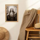 Quadro Moldura Dourada Sagrado Coração De Jesus 45x34cm Acaba