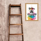 Quadro Moldura Dourada Santa Sara Ciganos 24x18cm Acabamento: