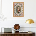 Quadro Moldura Dourada Santinha Vintage 33x24cm Acabamento:co