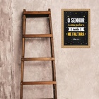 Quadro Moldura Dourada Shalom 45x34cm Acabamento:com Vidro