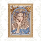 Quadro Moldura Dourada Signo Capricórnio 33x24cm Acabamento:c