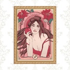 Quadro Moldura Dourada Signo Sagitário 24x18cm Acabamento:com