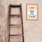 Quadro Moldura Dourada Só O Bem Fica 33x24cm Acabamento:com V