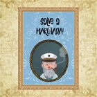 Quadro Moldura Dourada Umbanda Marujada 33x24cm Acabamento:co