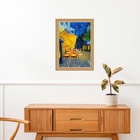 Quadro Moldura Dourada Van Gogh - Café Terrace 24x18cm Acabam