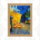 Quadro Moldura Dourada Van Gogh - Café Terrace 33x24cm Acabam