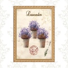 Quadro Moldura Dourada Vasinhos De Lavanda 45x34cm Acabamento