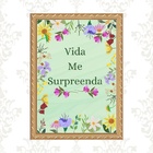 Quadro Moldura Dourada Vida Me Surpreenda 45x34cm Acabamento: