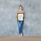 Quadro Moldura Vertical Imagination Has No Limit 30x40cm