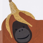 Quadro Monkey Marrom com Vidro 30x40 Arte Própria