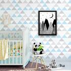 Quadro Montanha Escandinava 24x18cm Moldura:madeira Preta