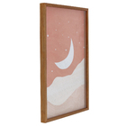 Quadro Moon Marrom com Vidro 60x40cm Kapos