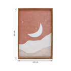 Quadro Moon Marrom com Vidro 60x40cm Kapos