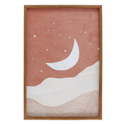 Quadro Moon Marrom com Vidro 60x40cm Kapos