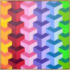 Quadro Mosaico Geométrico 103x103 - Casa Da Moldura