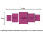 Quadro Mosaico Leão De Judá 5 Peças Com Moldura E Vidro