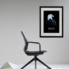 Quadro Motivacional Águia Foco - 60x48cm Moldura:madeira Preta