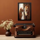 Quadro Motivacional Autoestima Gato Espelho Leão 45x34cm Mold