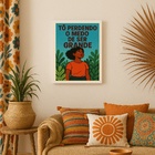 Quadro Motivacional Boho - Ser Grande 33x24cm - Com Vidro Mol