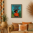 Quadro Motivacional Boho - Ser Grande 45x34cm Moldura Preta