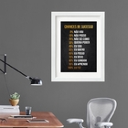 Quadro Motivacional Chances Sucesso - 60x48cm Moldura:madeira