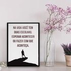 Quadro Motivacional Faça Acontecer 45x34cm Moldura:madeira Br