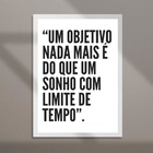 Quadro Motivacional Sonho É Objetivo 45x34cm - Com Vidro Mold