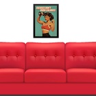 Quadro Motivacional Vintage Mulher Academia 33x24cm Moldura P