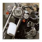 Quadro Moto Frontal Uniart Preto 30x30cm