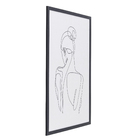 Quadro Mulher Abstrato Marrom com Vidro 70x50cm Arte Própria