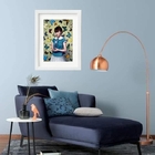 Quadro Mulher Borboletas - 60x48cm Moldura:madeira Preta