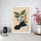 Quadro Mulher - Conexão Com A Natureza 45x34cm Moldura:madeir