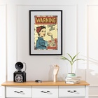 Quadro Mulher Trabalhando - 60x48cm Moldura Branca