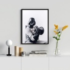 Quadro Musculação - Darth 45x34cm - Com Vidro Moldura Preta