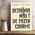 Quadro Música Mpb - Bethânia 45x34cm Moldura Preta