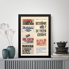 Quadro Música Mpb - Reportagens 33x24cm - Com Vidro Moldura P