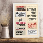 Quadro Música Mpb - Reportagens 33x24cm Moldura Preta