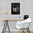 Quadro Músico Saxofone - Jazz 45x34cm Moldura:madeira Preta