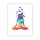 Quadro Namastê - Ioga - Yoga Meditação Colorido Com Moldura